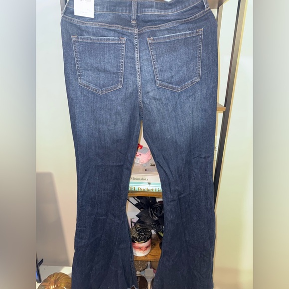 Sneak Peek Blue Distressed Flare Jeans - Picture 3 of 4